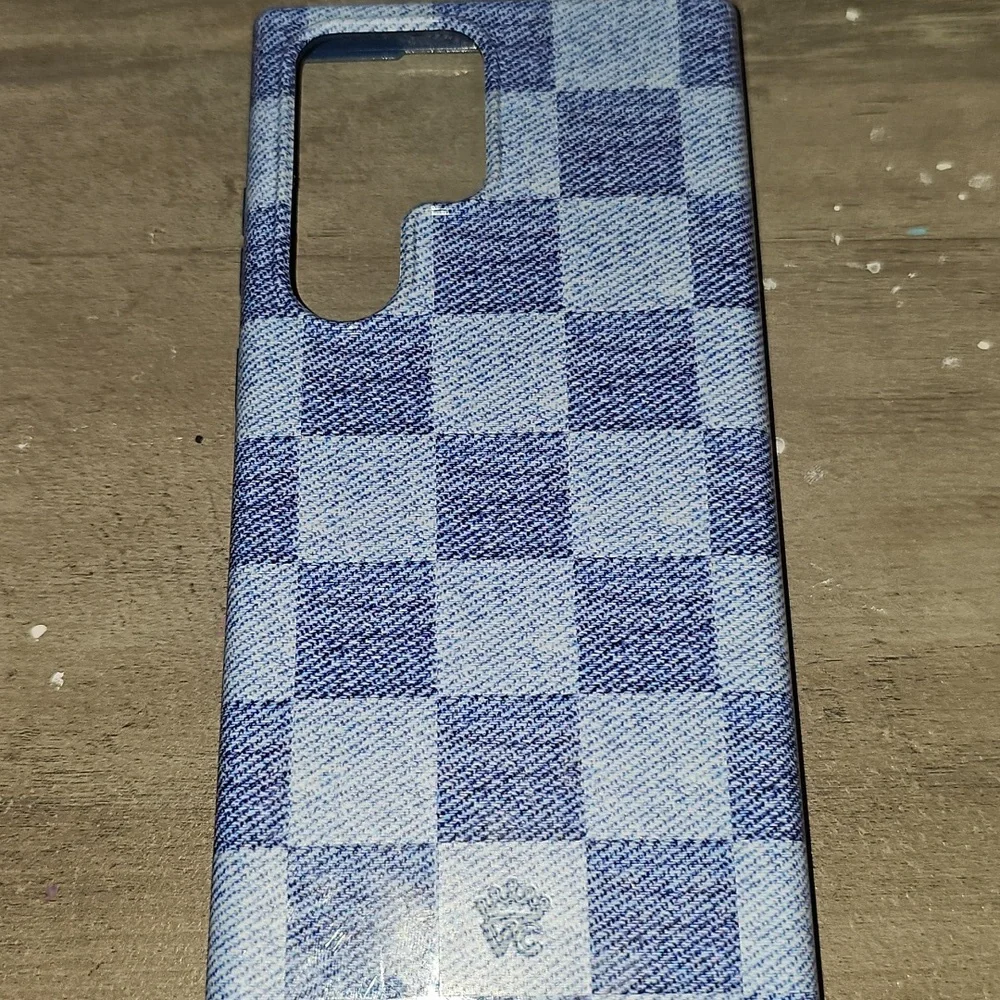 Velvet Caviar Denim Vibe Checkered Phone Case Samsung S23 Ultra - Picture 2 of 4